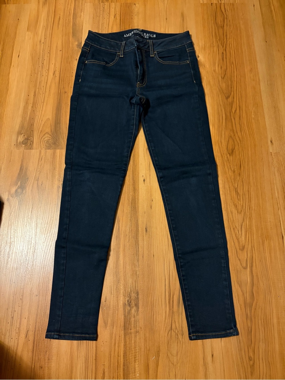 American Eagle Outfitters Navy High-Rise Skinny Jeans Size 8 Regular